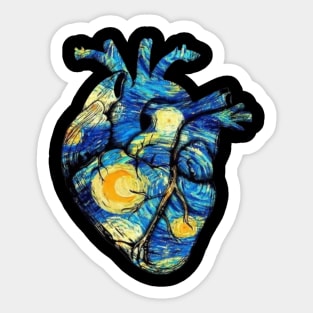 Van Gogh's Heart Sticker